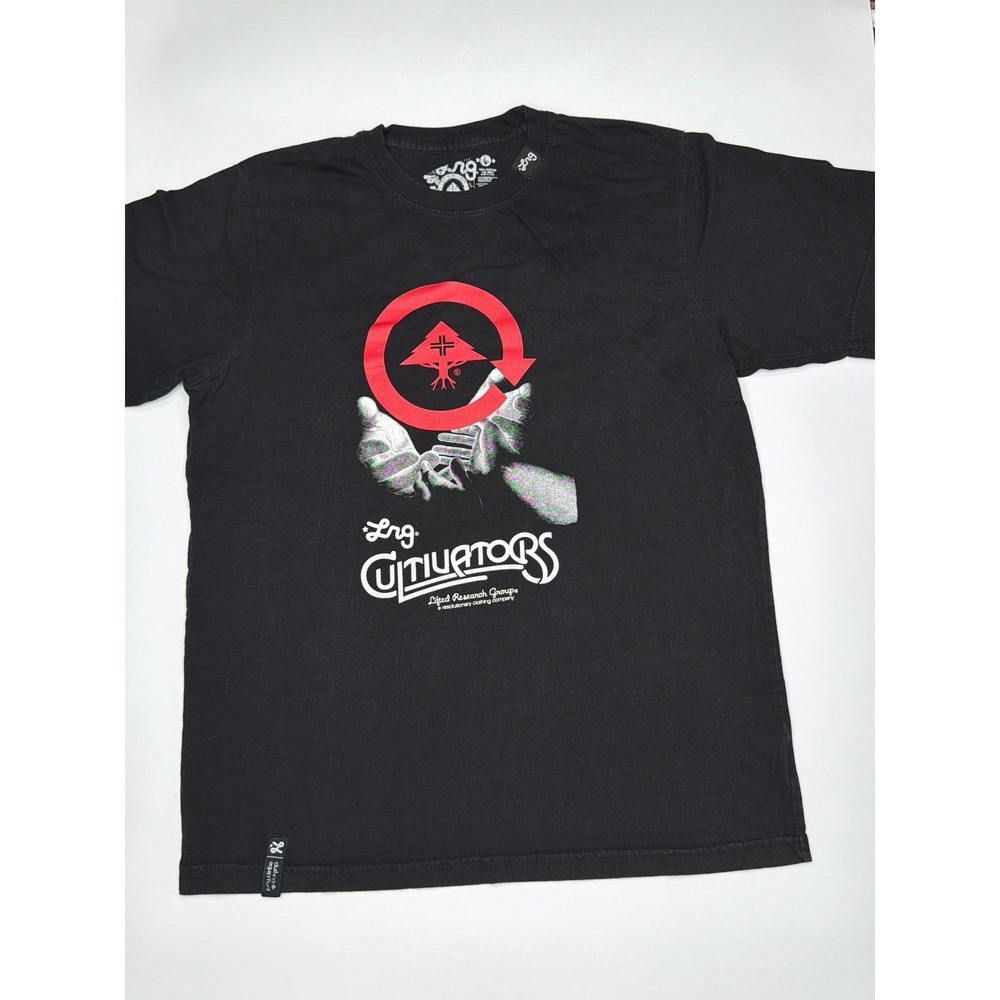 LRG Y2K Graphic T-Shirt Mens Large Black Short‎ Sleeve K111015 Premium Fit